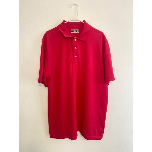 Pro Tour Men’s Dark Pink Polo Golf Shirt Size XL Coolplay Moisture-Wicking Tee - Picture 1 of 5